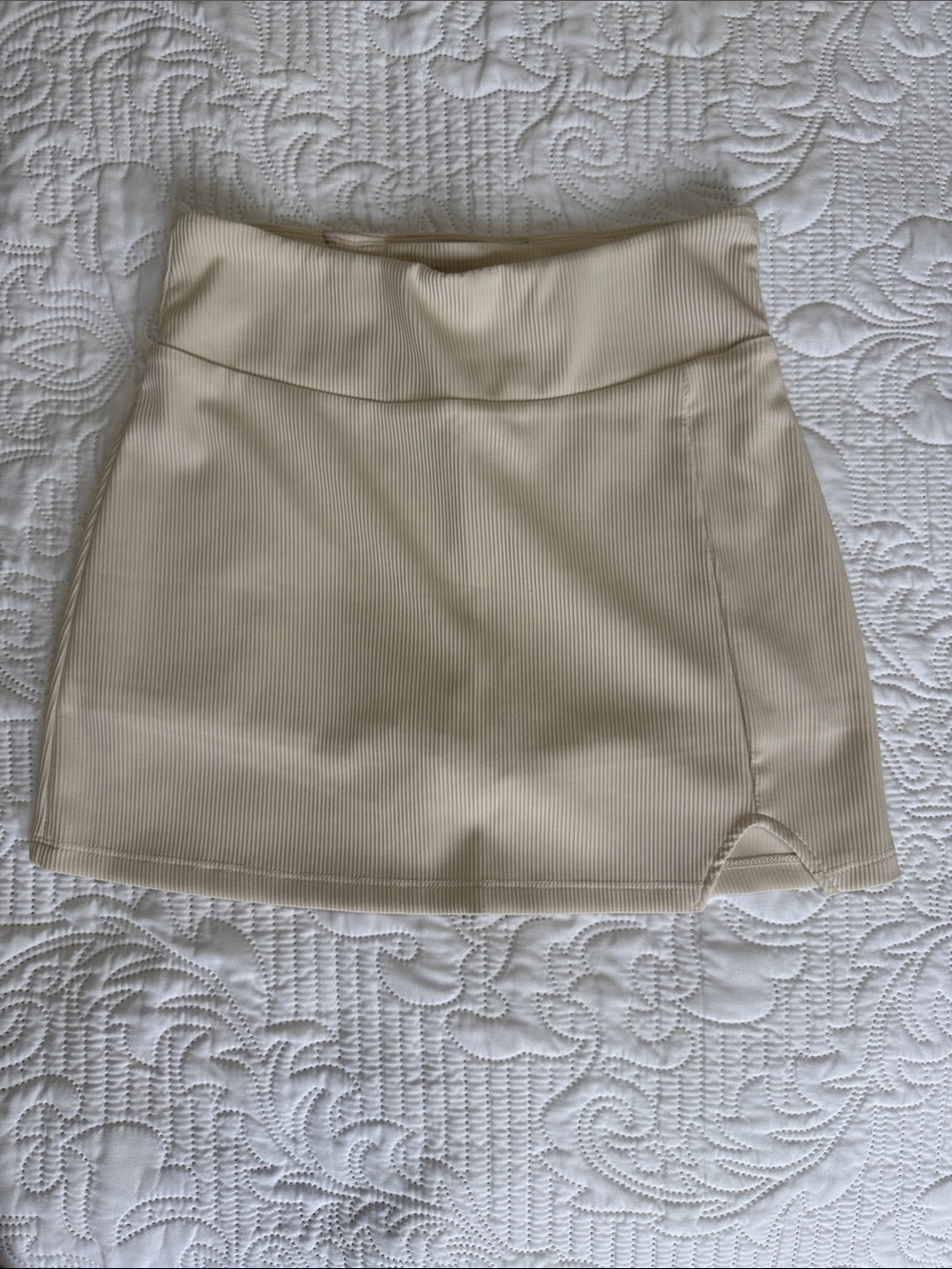 Forever 21 Cream Ribbed Skort